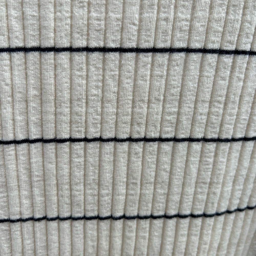 Vince Ribbed Striped Tee, Large - Picture 4 of 7